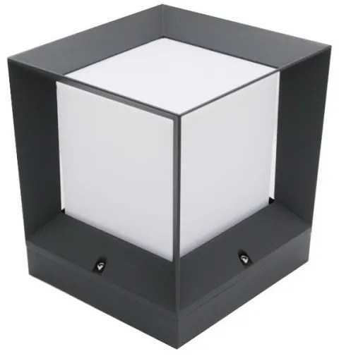Επιδαπέδιο Φωτιστικό Ε27 Ανθρακί IP 44 27x22x22cm 9-7321 Lumen -9-7321-Ανθρακί 9-7321