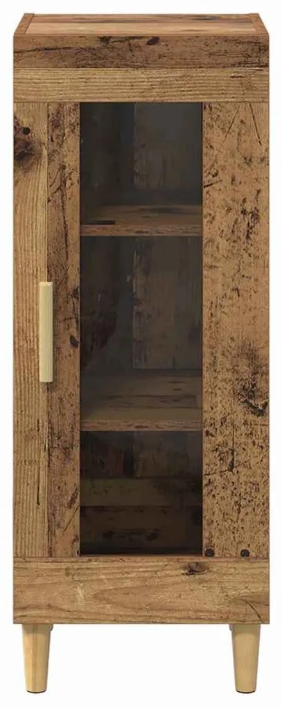 vidaXL Πλαϊνό γραφείο Παλιό ξύλο 34.5 x 32.5 x 90 εκ.