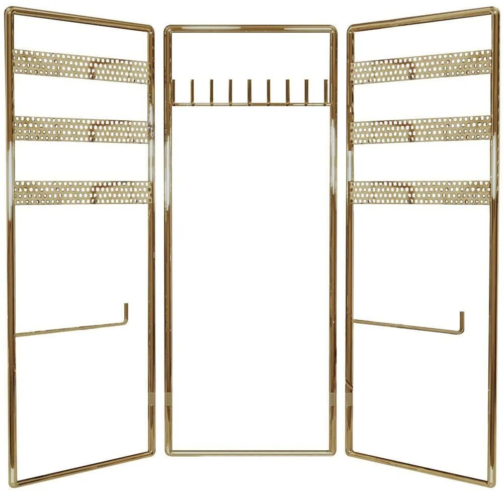 Βάση Κοσμημάτων 498HFT1116 40x4x45cm Gold Aberto Design Metal
