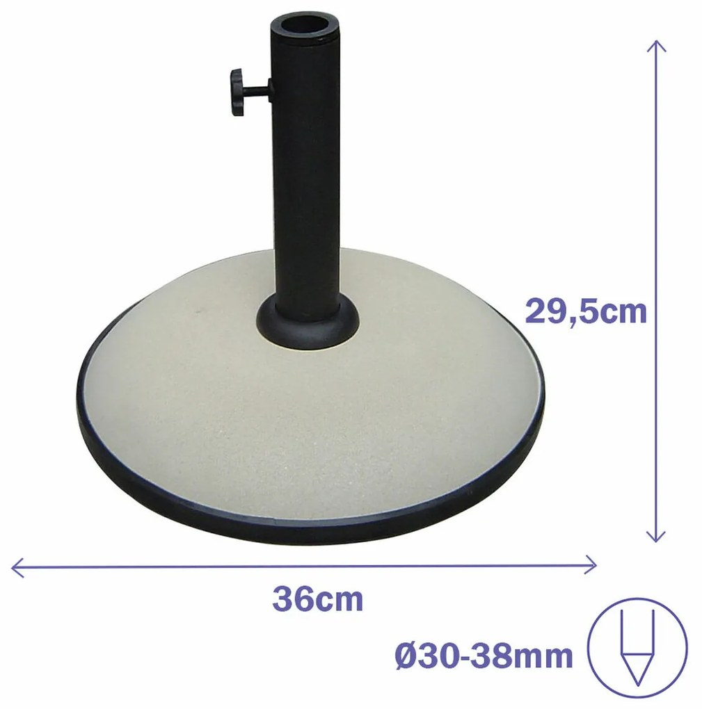 Βάση ομπρέλας Marbueno Λευκό 36 x 29 x 36 cm Στρογγυλή