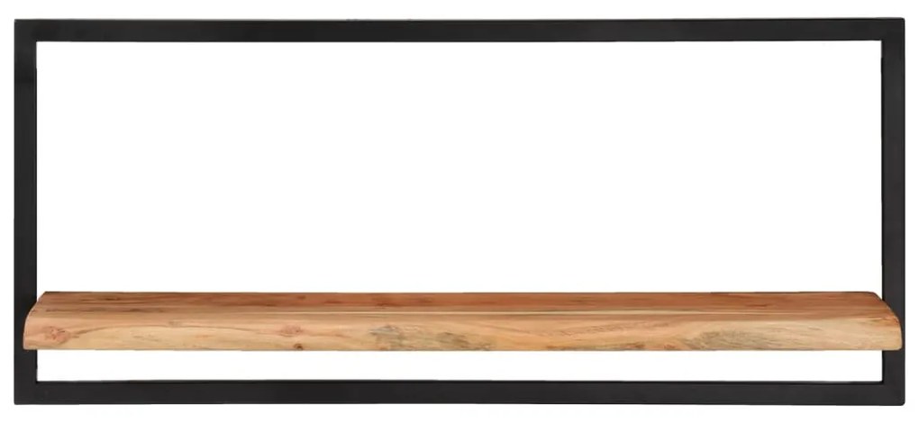 vidaXL Ράφια Τοίχου 2 τεμ. 80 x 25 x 35 εκ Μασίφ Ξύλο Ακακίας &amp; Ατσάλι