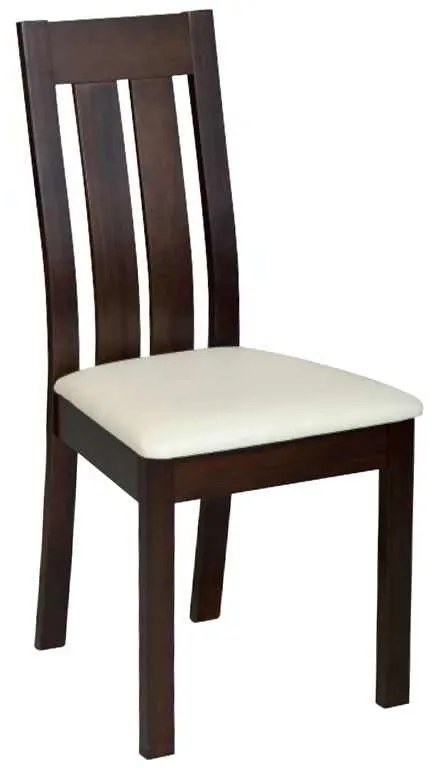 Καρέκλα Rego Οξυά Σκ.Kαρυδί/PVC Εκρού 45x52x97cm (Σετ 2 ΤΕΜ)