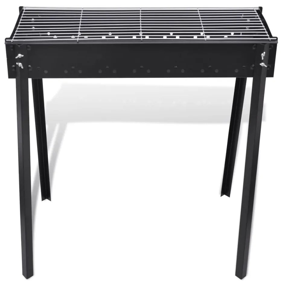 Ψησταριά BBQ για κάρβουνα Βάση ορθογώνια 75 x 28 cm - Μαύρο