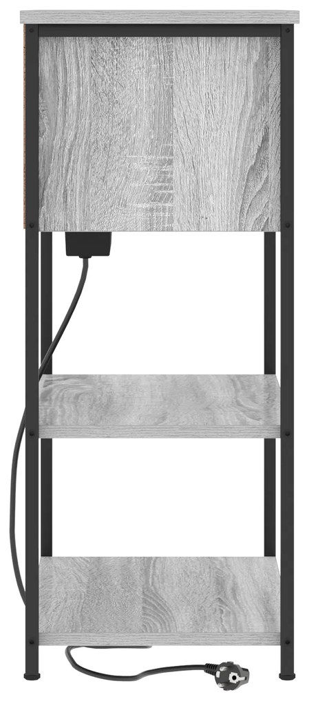 vidaXL Κομοδίνο Γκρι sonoma 55 x 31 x 76 εκ Επεξεργασμένο ξύλο