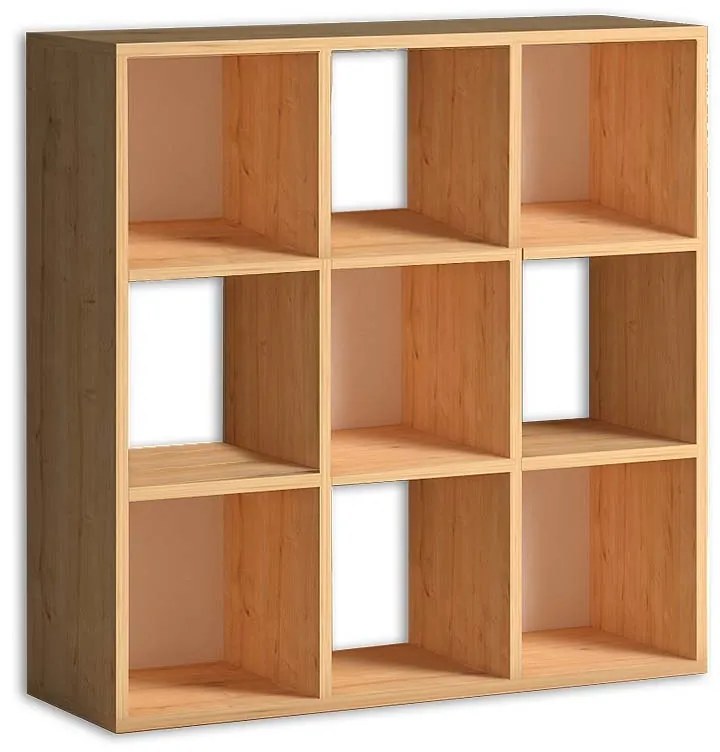 Βιβλιοθήκη Cube Megapap από μελαμίνη χρώμα oak 90x30x90εκ.