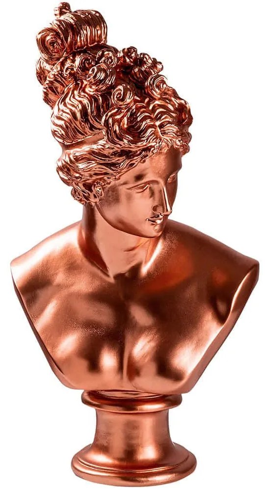 Διακοσμητική Προτομή 565TNL1349 30x23x55cm Copper Aberto Design Πολυέστερ