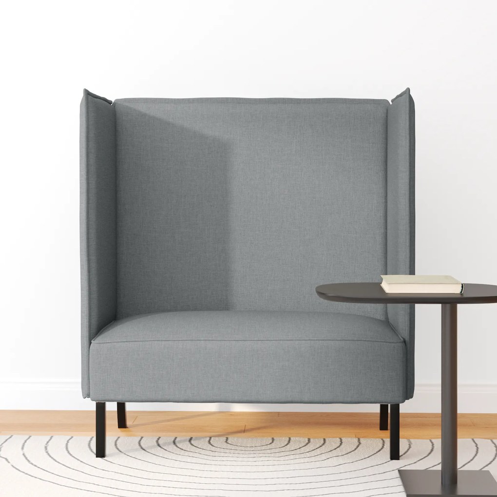 vidaXL Καναπές με ψηλή πλάτη  Ανοιχτό γκρι 109x56x121 cm Ύφασμα