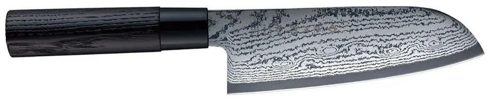 Μαχαίρι Santoku Shippu Black FD-1597 16,5cm Από Δαμασκηνό Ατσάλι Silver-Black Tojiro Steel,Wood