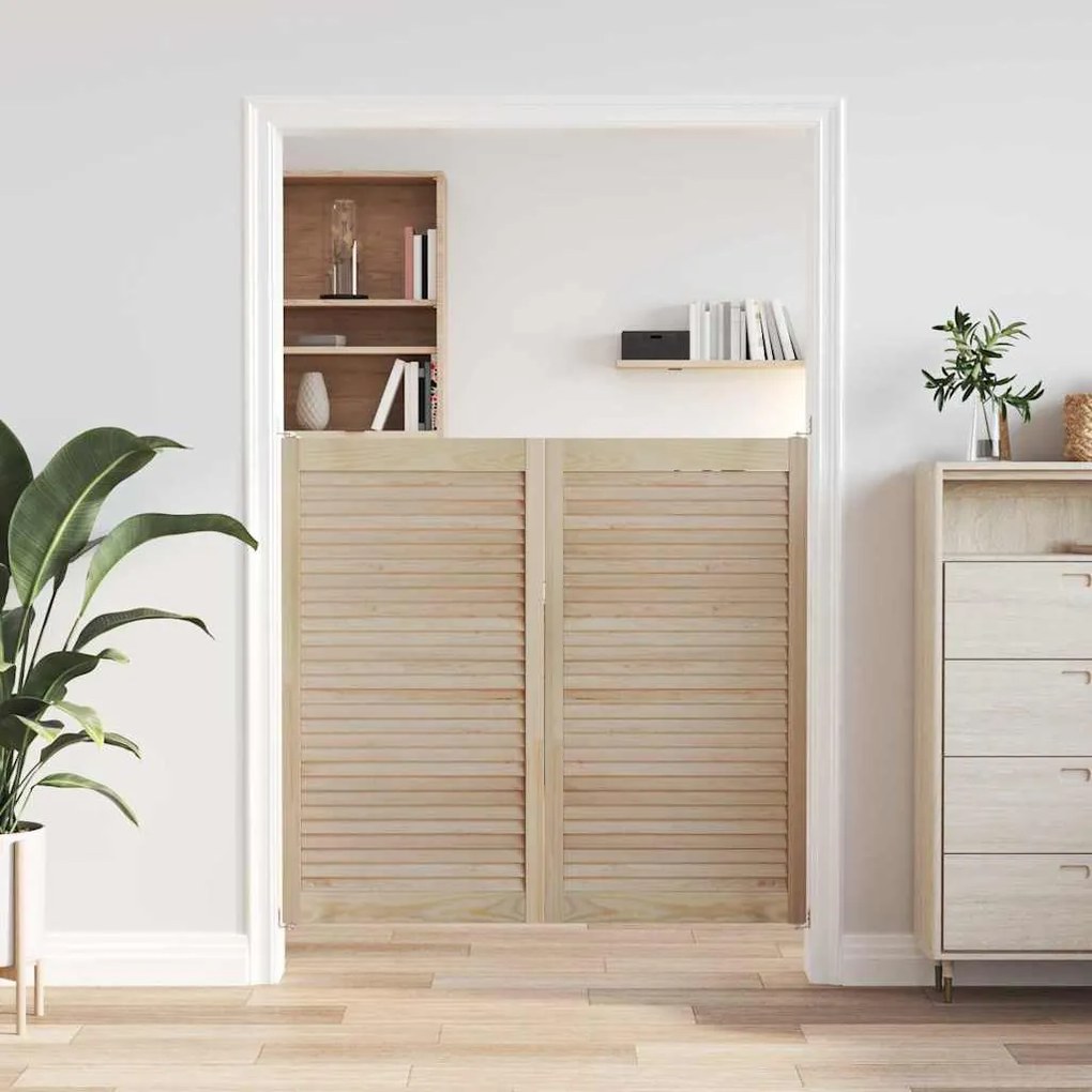 vidaXL Πόρτα Ντουλάπας με πόρτα 2 pcs Φυσικό 140.5 x 2.1 x 49.5 cm