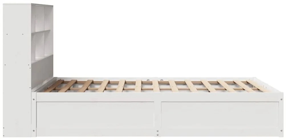 vidaXL Σκελετός Κρεβ. Χωρίς Στρώμα Λευκό 160x200 εκ Μασίφ Πεύκο