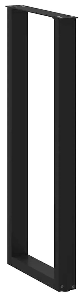 vidaXL Πόδια Τραπεζιού Μπαρ σε Σχήμα U 2 τεμ. Μαύρο 50x(110-111) εκ. Ατσάλι