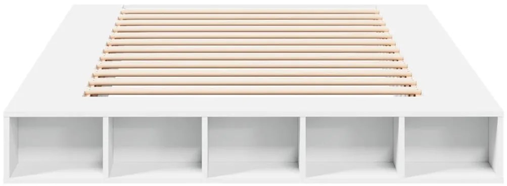 vidaXL Πλαίσιο Κρεβατιού Λευκό 160x200 εκ. Επεξεργασμένο Ξύλο