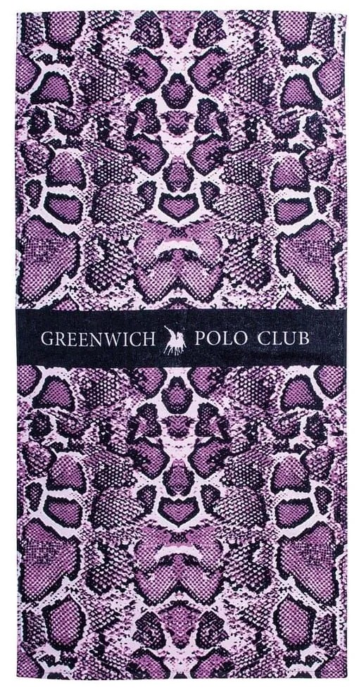 Πετσέτα Θαλάσσης 3714 Purple-Black Greenwich Polo Club Beach 80x170cm 100% Βαμβάκι