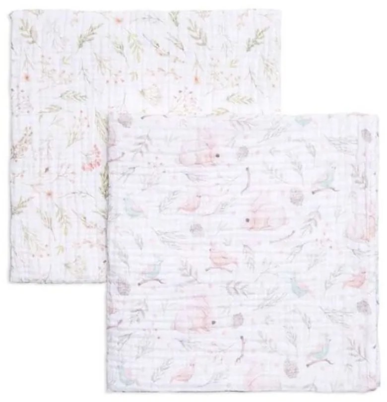 Μουσελίνες (Σετ 2τμχ) Garden Multi Funna Baby 90x90cm 100% Βαμβάκι