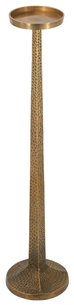 Artekko Nail Κηροπηγιο Μεταλλικό Χρυσό (18.4x18.4x80)cm Artekko 86860
