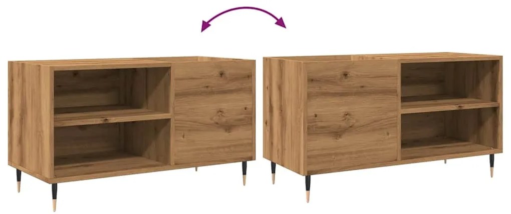 ντουλάπι δίσκων vidaXL Δρυς τεχνίτης 84,5x38x48 cm Κατασκευασμένο ξύλο