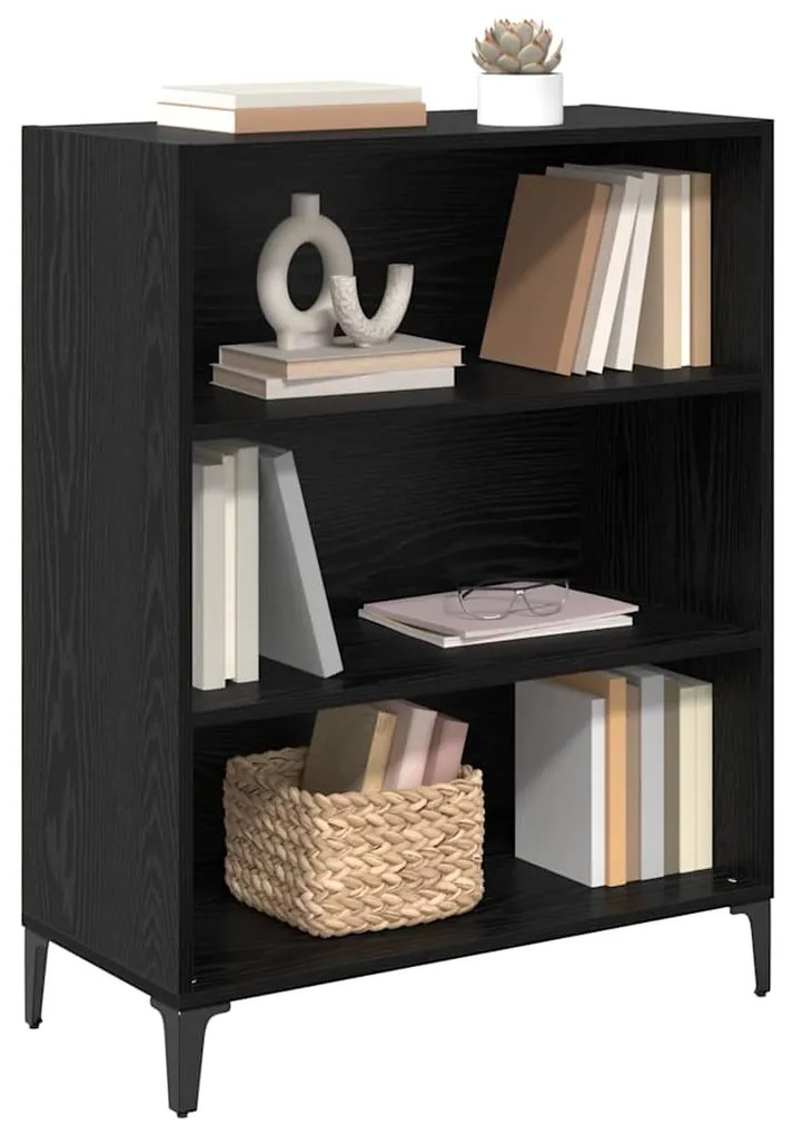 vidaXL Πλαϊνό γραφείο Μαύρη Οξυά 69,5 x 32,5 x 90 εκ