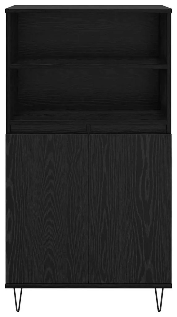 vidaXL Highboard Μαύρο 60 x 36 x 110 εκ. Επεξεργασμένο ξύλο