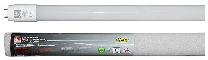 Adeleq Λάμπα LED Γυάλινη T8 150Cm 24W 230V Διπλής Τροφοδοσίας Θερμό 13-02300