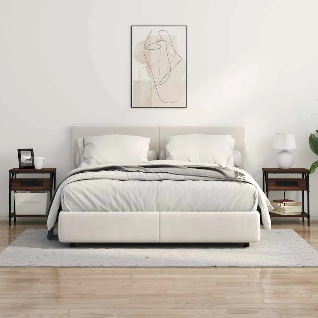 vidaXL Κομοδίνο Καφέ δρυς 38 x 30 x 48 εκ. Επεξεργασμένο ξύλο