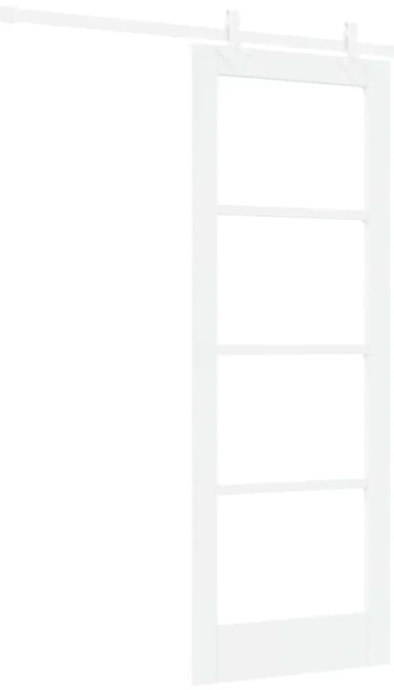 vidaXL Συρόμενη Πόρτα Λευκό 73.5 x 198.5 εκ. Ξύλο και μέταλλο