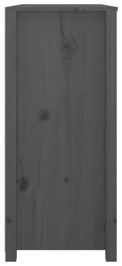 vidaXL Βοηθητικό Ντουλάπι Γκρι 100x40x90 εκ. από Μασίφ Ξύλο Πεύκου