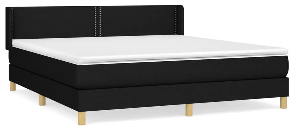 ΚΡΕΒΑΤΙ BOXSPRING ΜΕ ΣΤΡΩΜΑ ΜΑΥΡΟ 160X200 ΕΚ. ΥΦΑΣΜΑΤΙΝΟ 3130203