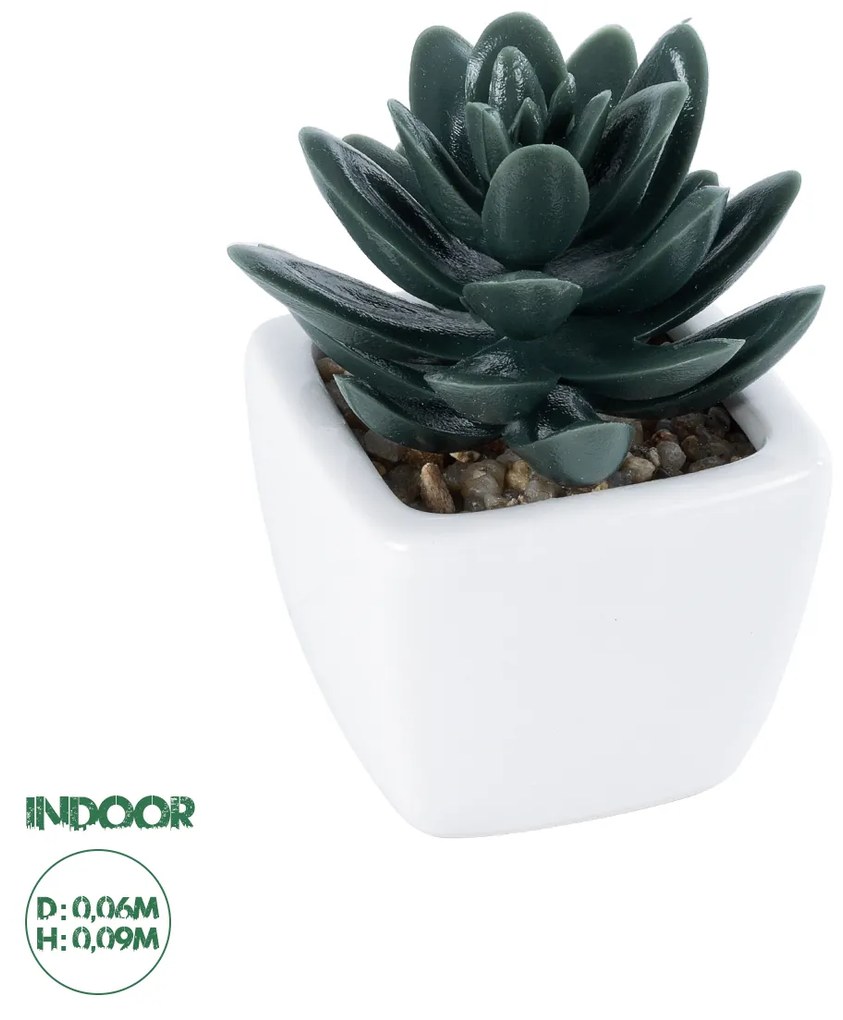 GloboStar® Artificial Garden SUCCULENT SEDEVERIA 20977 Διακοσμητικό Φυτό Παχύφυτο Σεντεβέρια Υ9cm