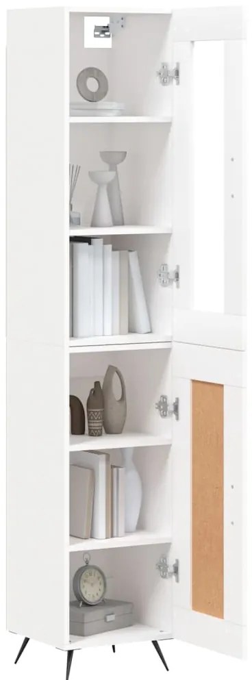 vidaXL Ντουλάπι Λευκό 34,5 x 34 x 180 εκ. από Επεξεργασμένο Ξύλο