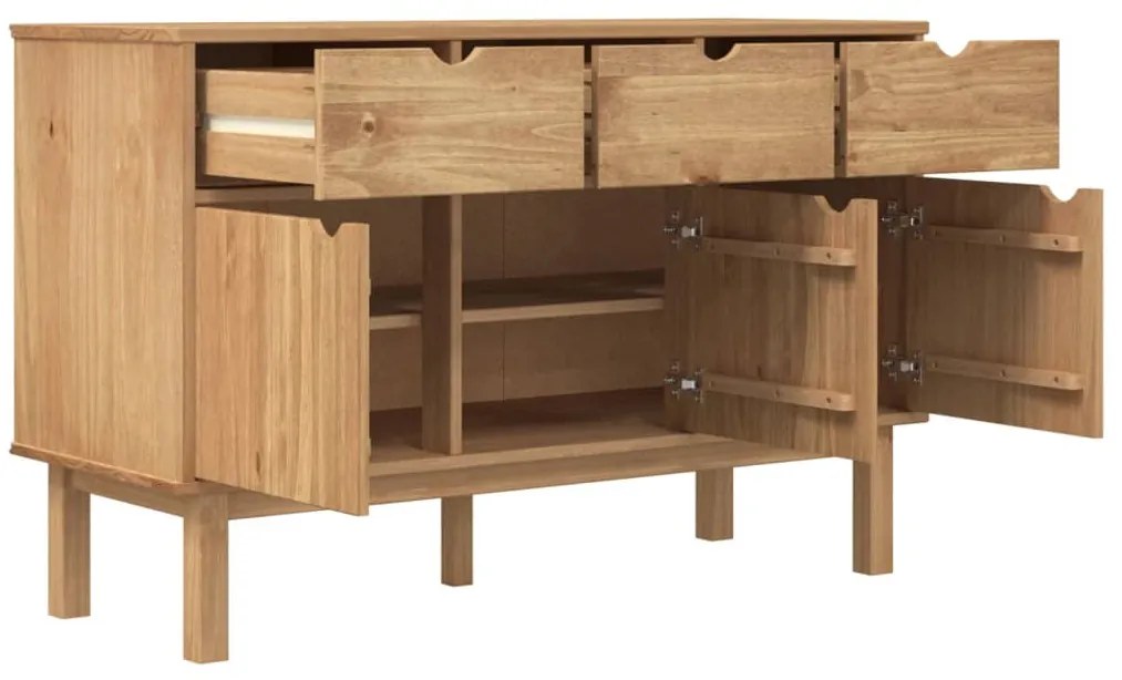 vidaXL Ντουλάπι OTTA 114 x 43 x 73,5 εκ. από Μασίφ Ξύλο Πεύκου
