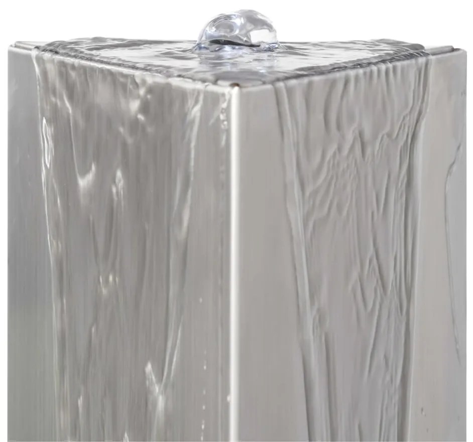 vidaXL Σιντριβάνι Κήπου Ασημί 37,7x32,6x110 εκ. από Ανοξείδωτο Ατσάλι