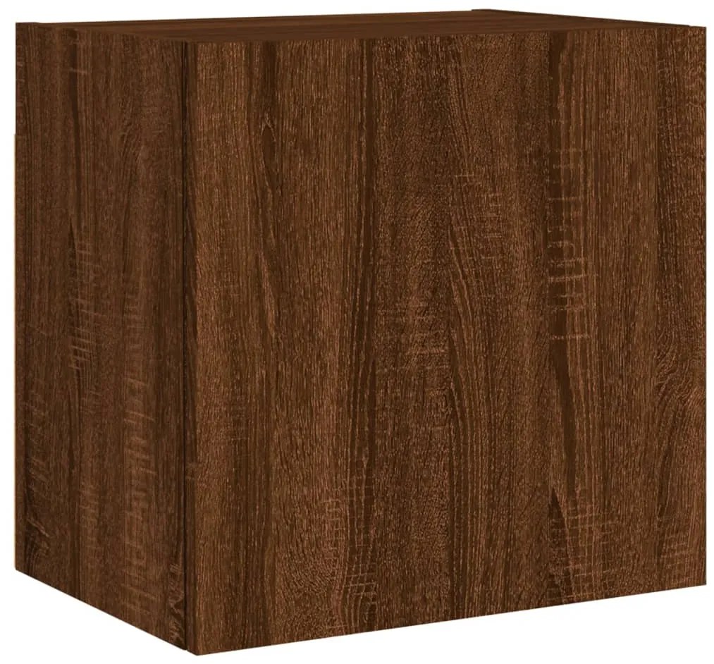 vidaXL Ντουλάπια Τοίχου Τηλ. 2 τεμ. Καφέ Δρυς 40,5x30x40 εκ Επεξ.Ξύλο