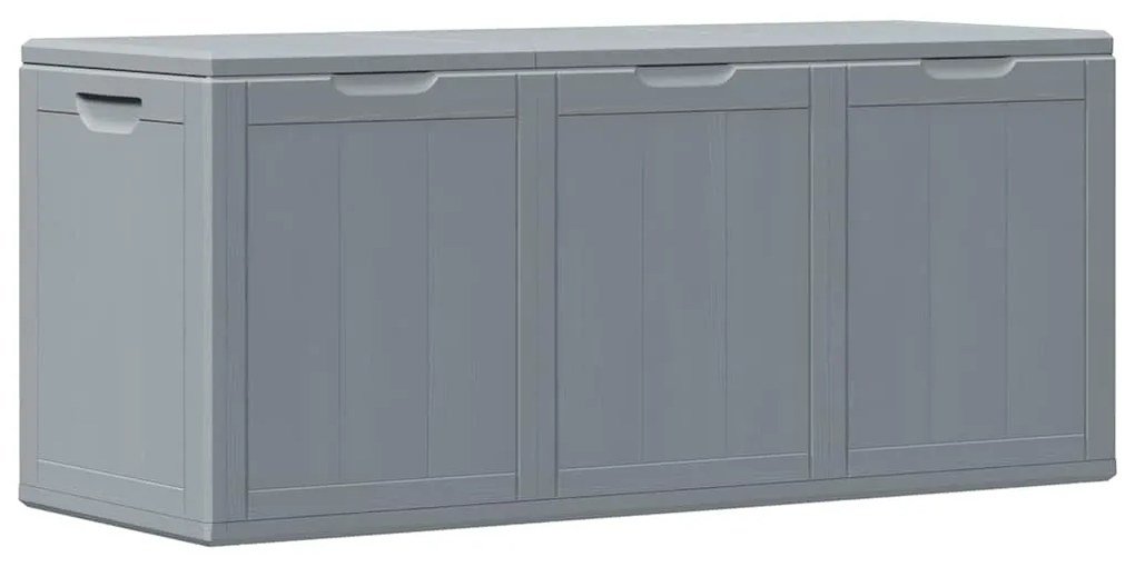 vidaXL Μπαούλο Αποθήκευσης Κήπου Γκρι 270 Λίτρα Όψη ξύλου από PP