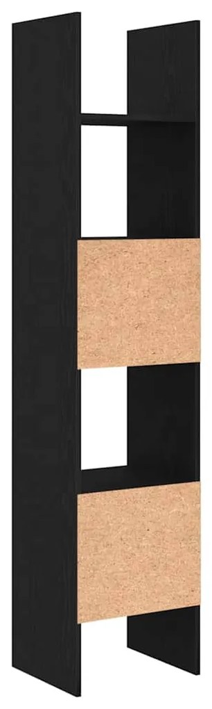 vidaXL Βιβλιοθήκη Μαύρη δρυς 40 x 35 x 180 εκ. Επεξεργασμένο ξύλο