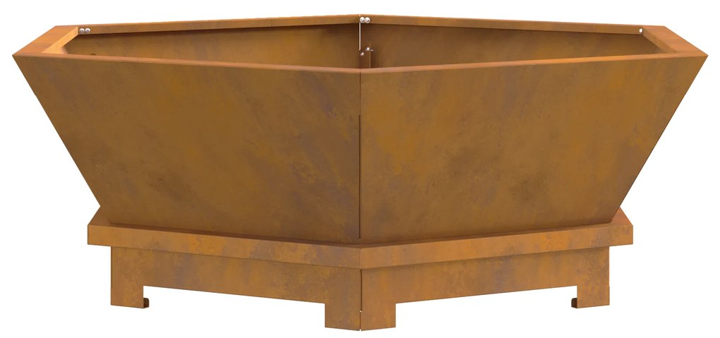 vidaXL Εστία Φωτιάς Εξαγωνική 75x75x28 εκ. Ανοξείδωτο Χάλυβα