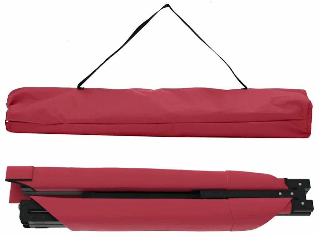 vidaXL Αναδιπλούμενο Κρεβάτι Κάμπινγκ 2 pcs Κόκκινο 193 x 69 x 45 εκ.