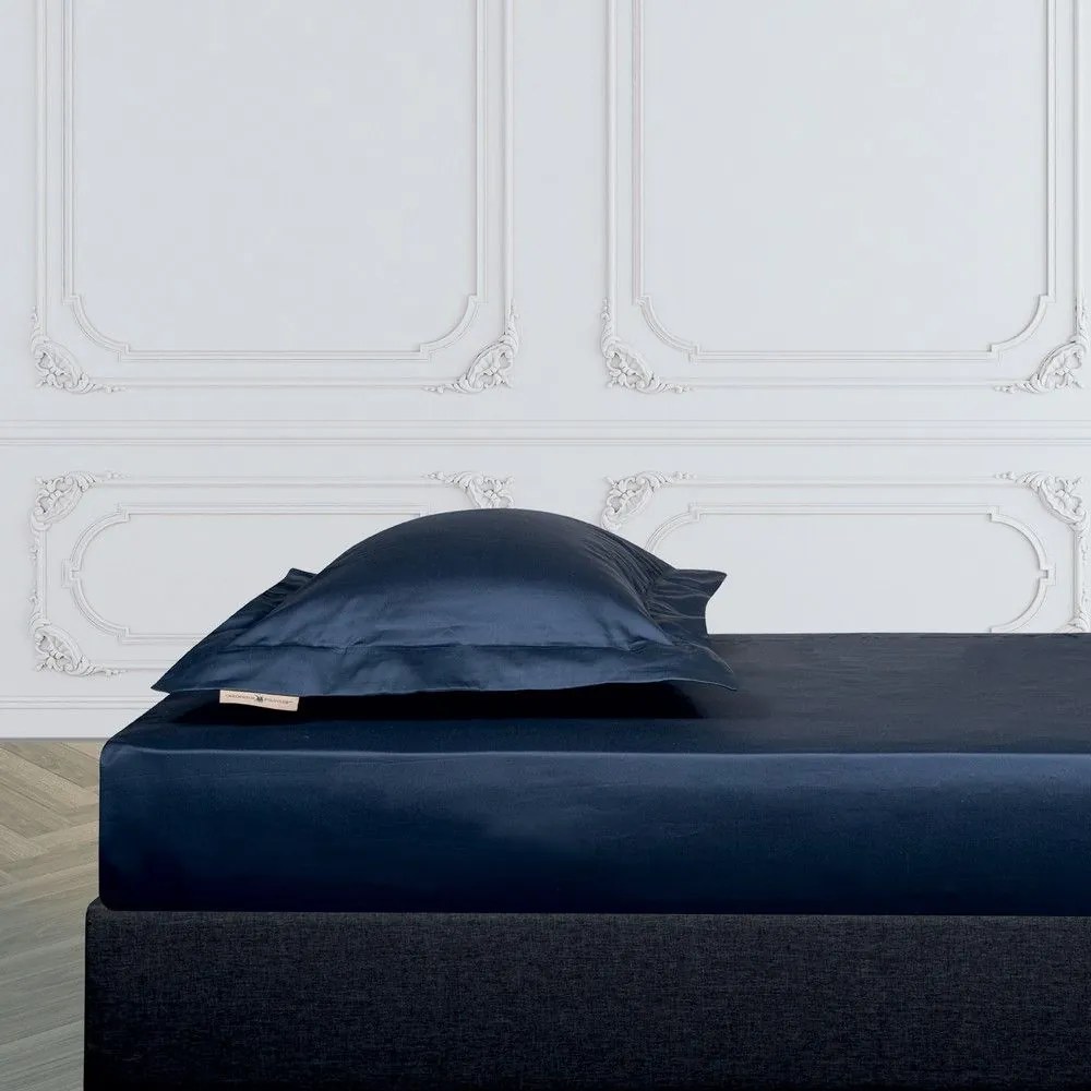 Σεντόνι 2261 Με Λάστιχο Dark Blue Greenwich Polo Club King Size 180x235cm 100% Cotton Satin
