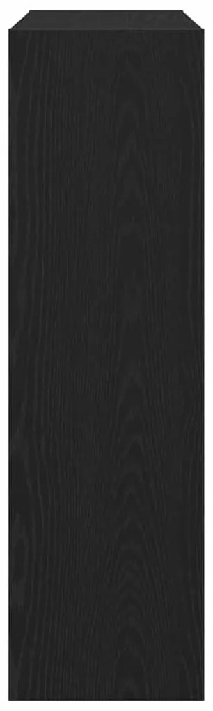 vidaXL Βιβλιοθήκη Μαύρη δρυς 100 x 30 x 103 εκ. Επεξεργασμένο ξύλο