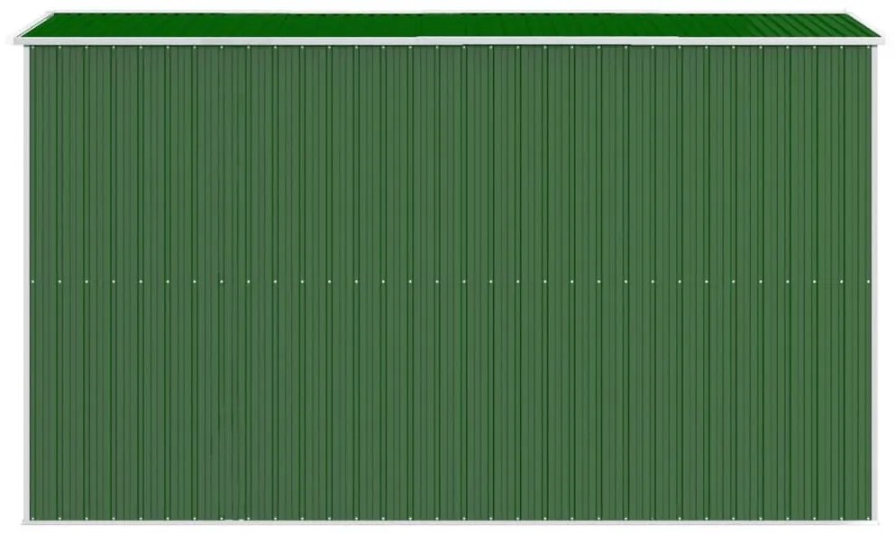 Αποθήκη Κήπου Πράσινη 192x357x223 εκ. Γαλβανισμένο Ατσάλι - Πράσινο