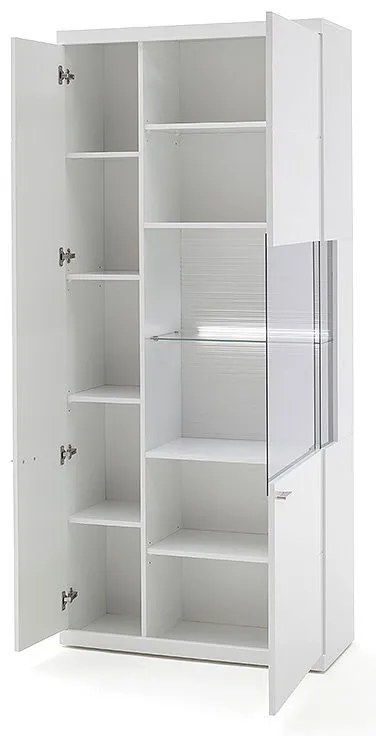 Hime Βιτρίνα Λευκή 90x38x203