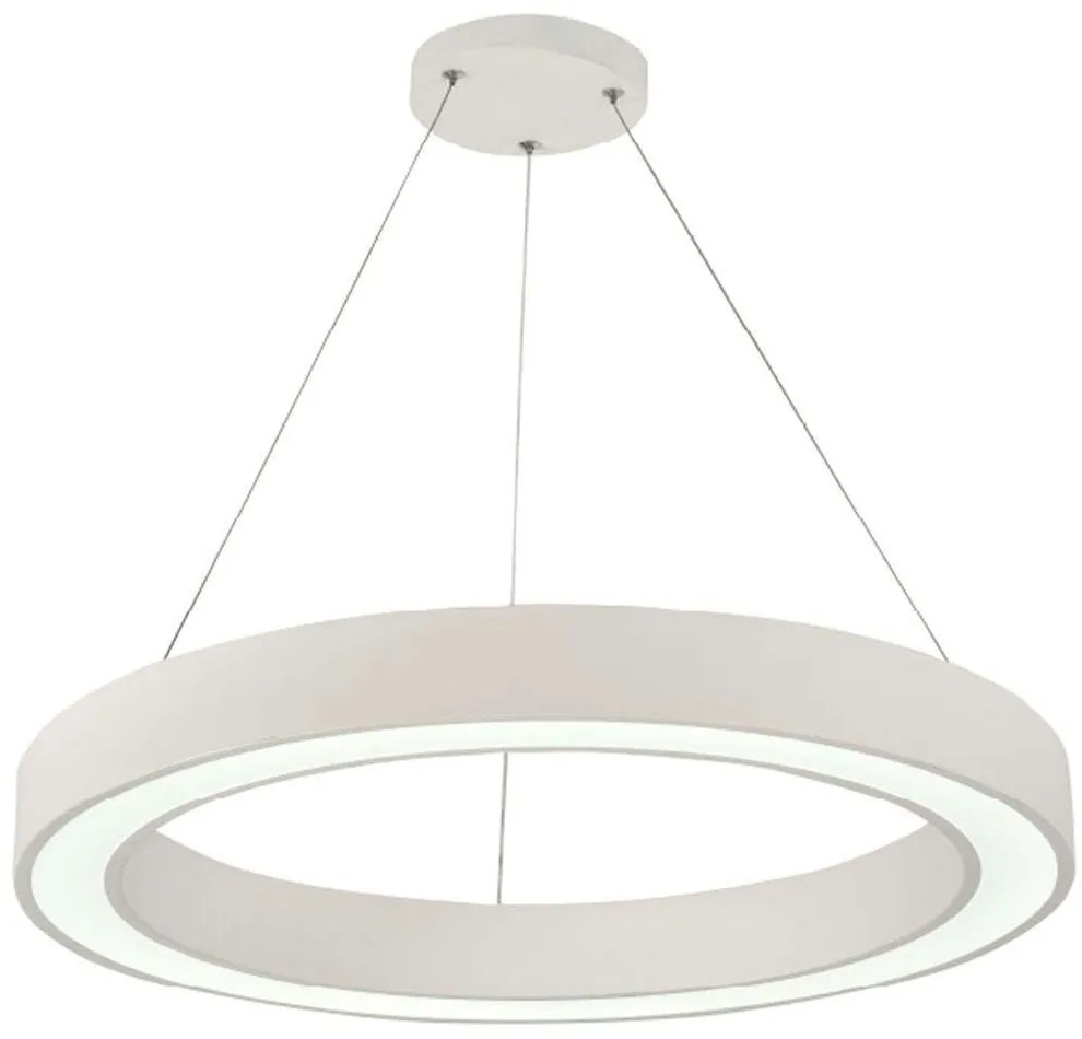 Φωτιστικό Οροφής 6073-60-WH Φ60x9cm Led 5450lm 68W White Inlight