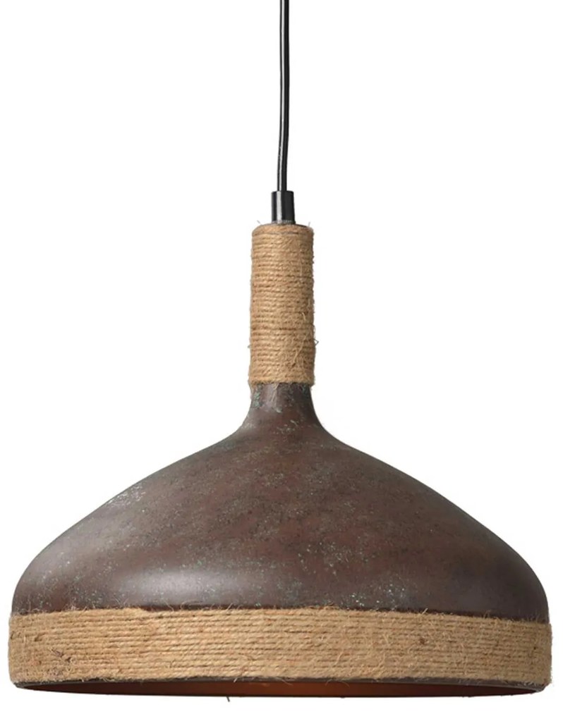 Φωτιστικό Οροφής Vintage KS182630RR Brown Rope, Metal