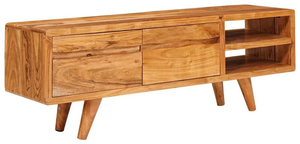 vidaXL Ντουλάπι TV με ράφι Καφέ 110 x 30 x 40 cm Στερεό Ξύλο Ακακίας