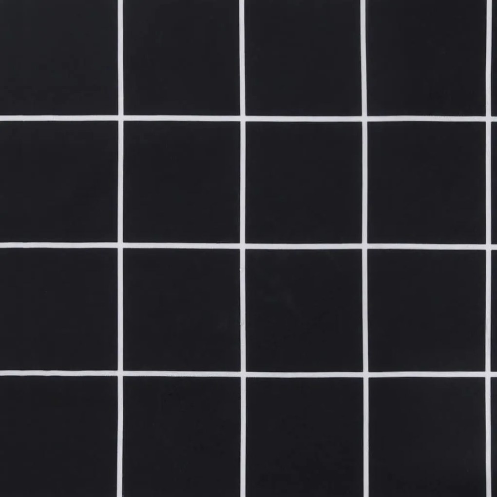 Μαξιλάρι Πάγκου Κήπου Μαύρο Καρό 110 x 50 x 7 εκ. Υφασμάτινο - Πολύχρωμο