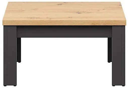 Τραπεζάκι σαλονιού Boston CG108, Artisan δρυς, Γραφίτης, 40x75x75cm, Πλαστικοποιημένη μοριοσανίδα, Γωνιακός