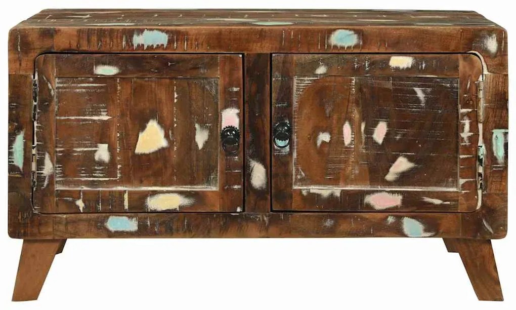 vidaXL Τραπεζάκι σαλονιού Πολύχρωμο Στερεό Ανακτηθέν Ξύλο