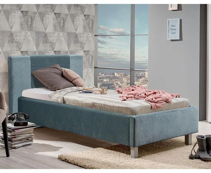 Επενδυμένο Κρεβάτι Aosta 90 Μέντα 90x200 εκ. 124x217x100 εκ.