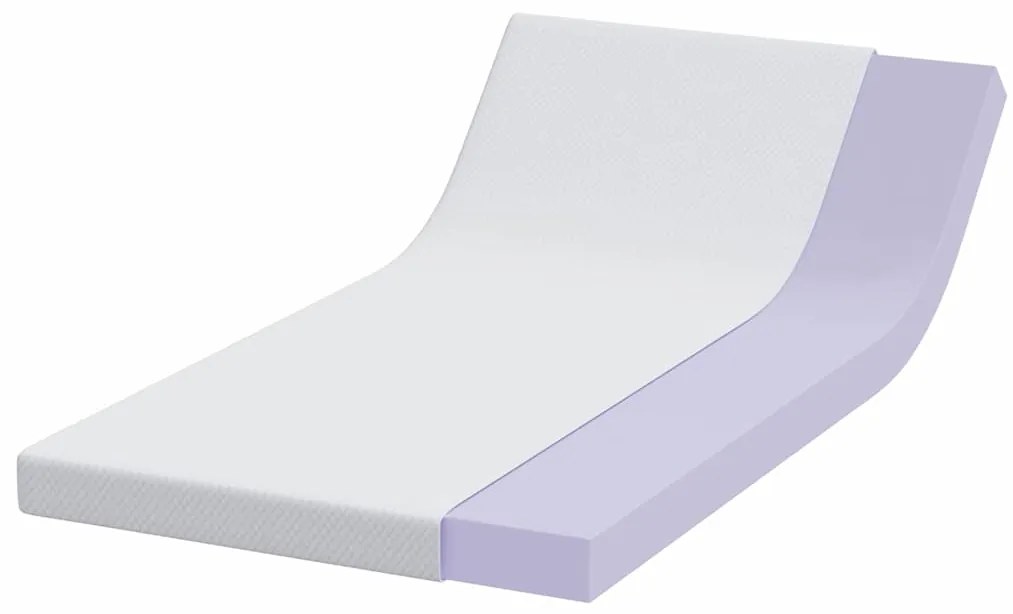 vidaXL Στρώματα Λευκό 90 x 200 cm 100% ύφασμα πολυεστέρα με τζακάρ