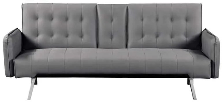 Καναπές Κρεβάτι WELLS PU Γκρι 188x82x80cm Bed:168x100x36cm