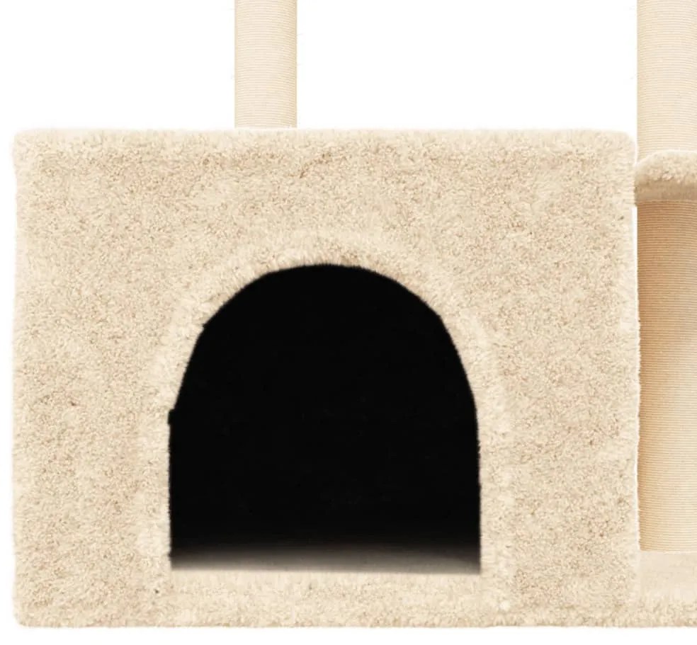 vidaXL Γατόδεντρο Κρεμ 110 εκ. με Στύλους Ξυσίματος από Σιζάλ